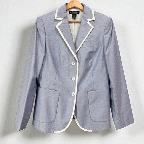 Brooks Brothers Jackets & Blazers - Women's‎ Brooks Brothers Supima Cotton Jacket Size 10 Blue Nautical